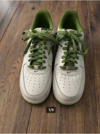 Nike Air Force 1 low ‘07 White Chlorophyll maat 43, Wit, Ophalen of Verzenden, Nike Air Force, Sneakers of Gympen