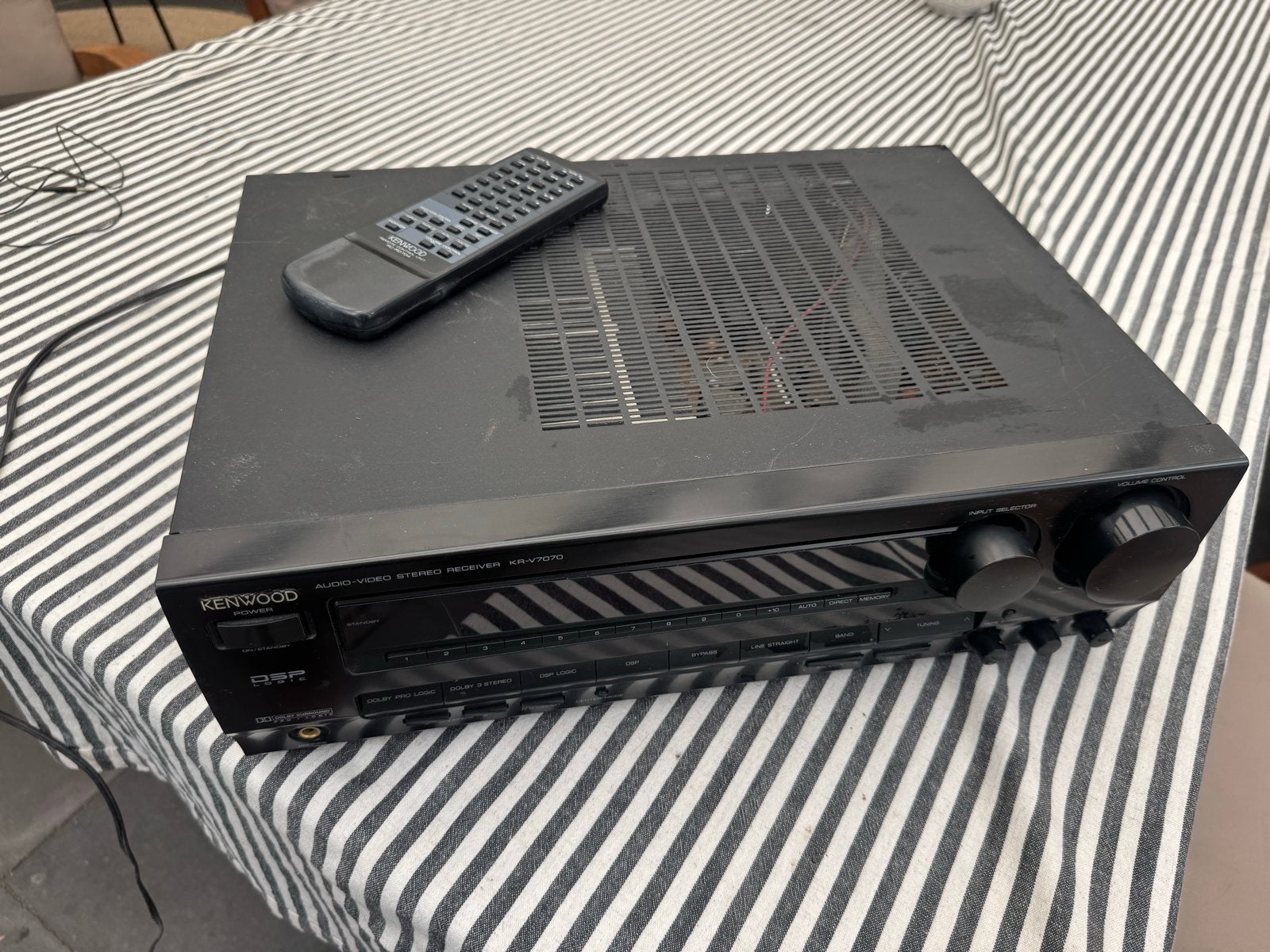 Kenwood KR-V7070 Audio/Video Stereo Receiver met afstandsbed, Ophalen, Gebruikt, Stereo, 60 tot 120 watt