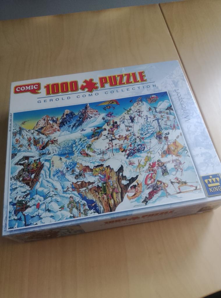 Comic 1000 Puzzel Gerold Como Collection Wintersport, Ophalen, 500 t/m 1500 stukjes, Gebruikt, Legpuzzel