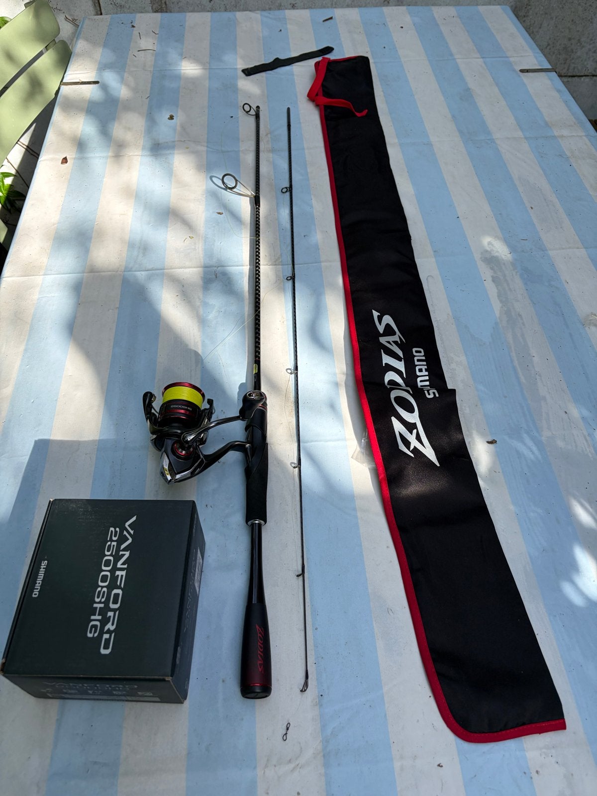 Shimano Zodias 264UL & Vanford 2500SHG Hengelset, Ophalen of Verzenden, Zo goed als nieuw