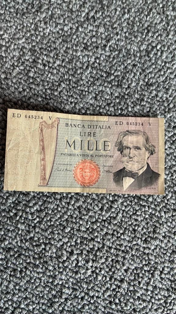 Italie 1000 lire, Ophalen of Verzenden, Italië
