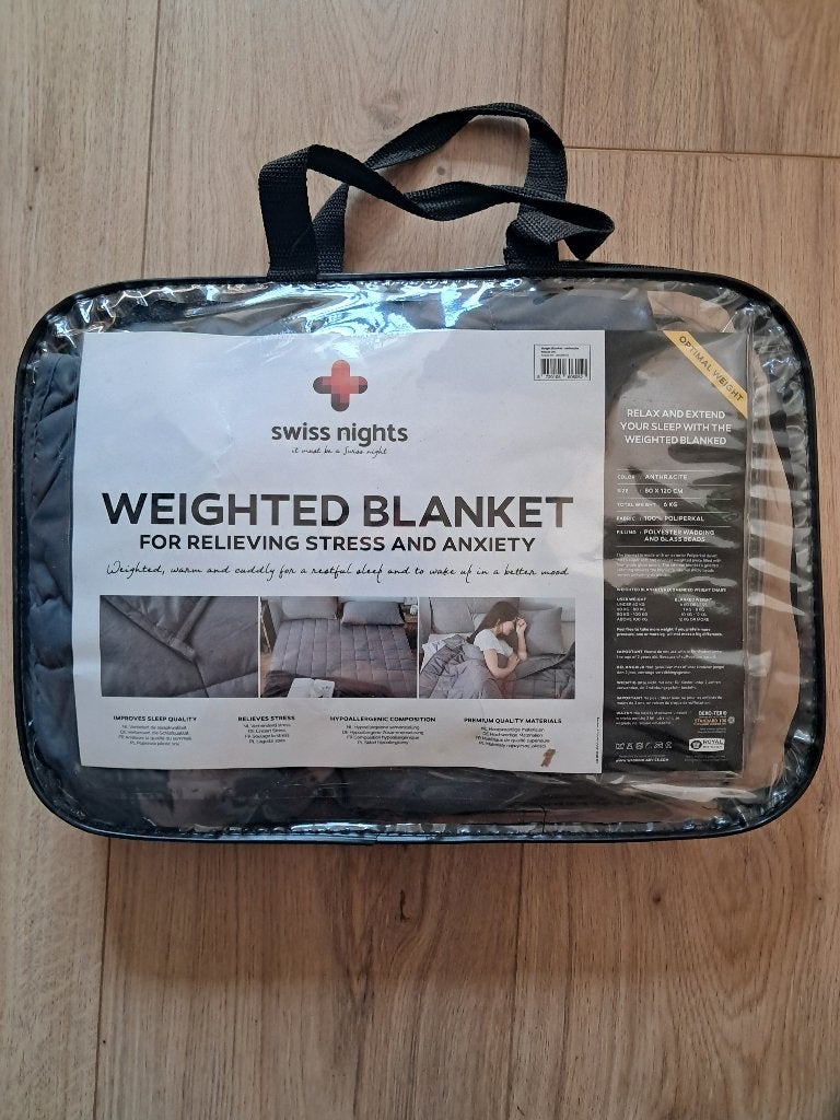 Verzwaringsdeken , Weighted Blanket 80 x 120, Ophalen, Eenpersoons, Grijs, Deken of Dekbed