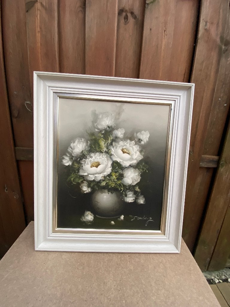 bloemen stilleven, Ophalen of Verzenden, Bloemen, Doek