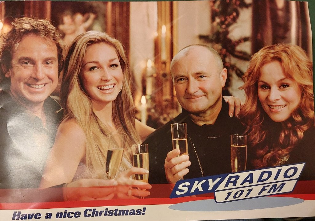 PROMO KERSTKAART Phil Collins Marco Borsato Genesis Trijntje, Verzamelen, Sky, Gebruikt, Verzenden, NvT