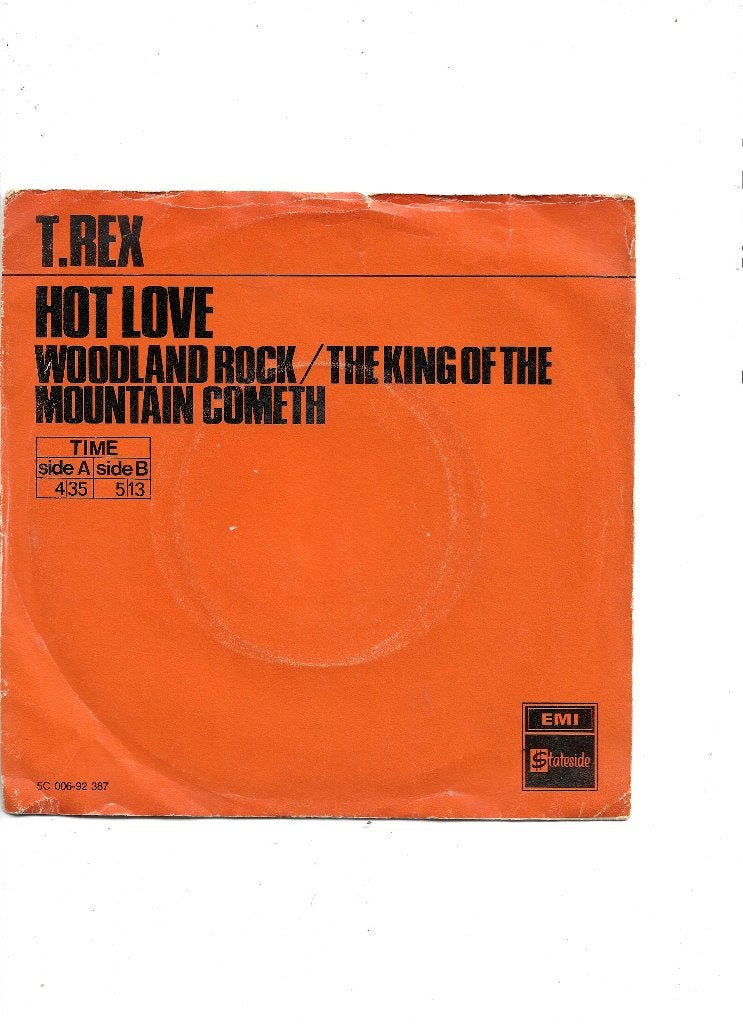 Single T. Rex - Hot love, Cd's en Dvd's, Vinyl Singles, Ophalen of Verzenden, Gebruikt, Pop