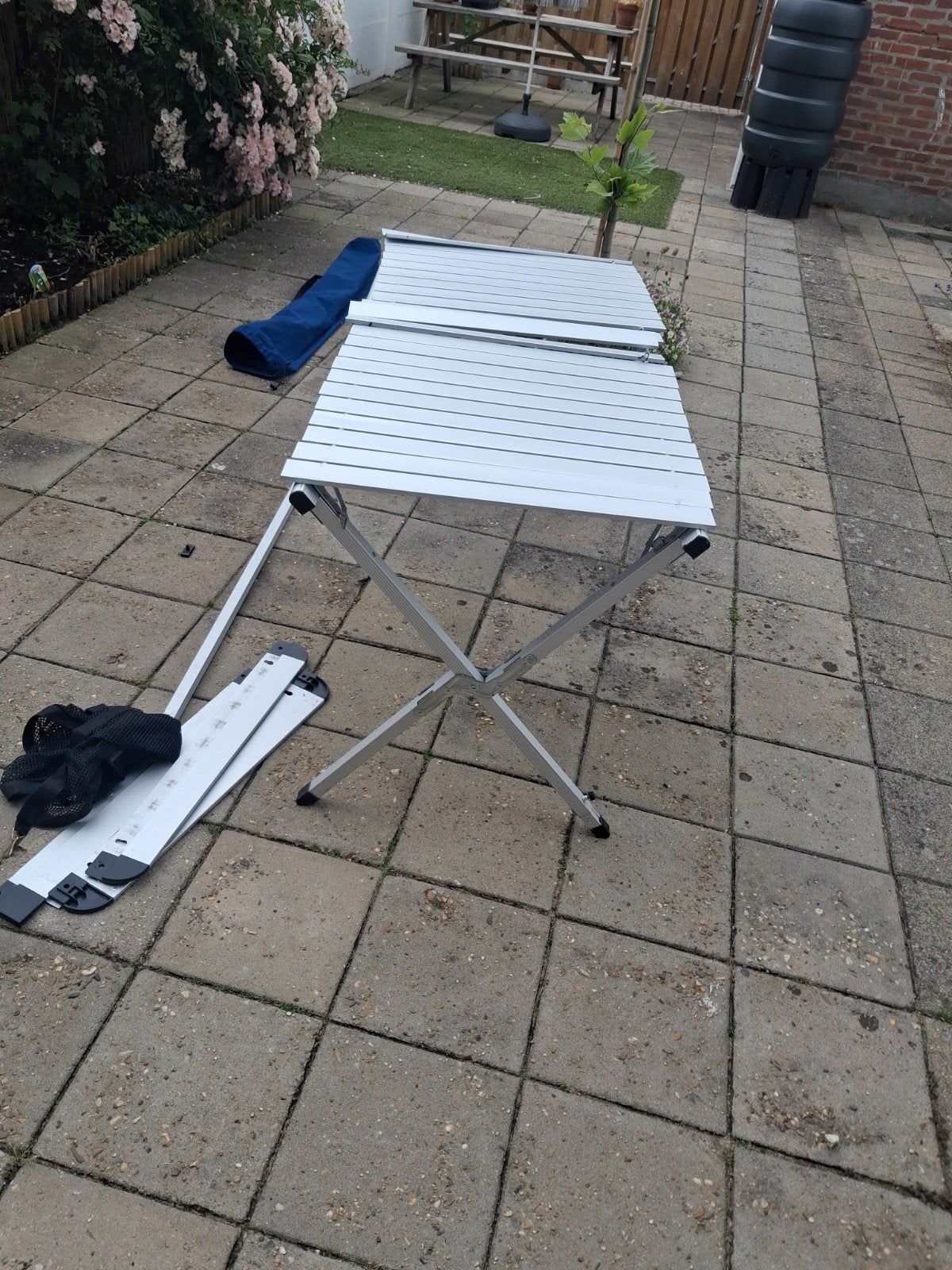 Opvouwbare tafel 4 personen, Caravans en Kamperen, Ophalen of Verzenden, Gebruikt, Campingtafel