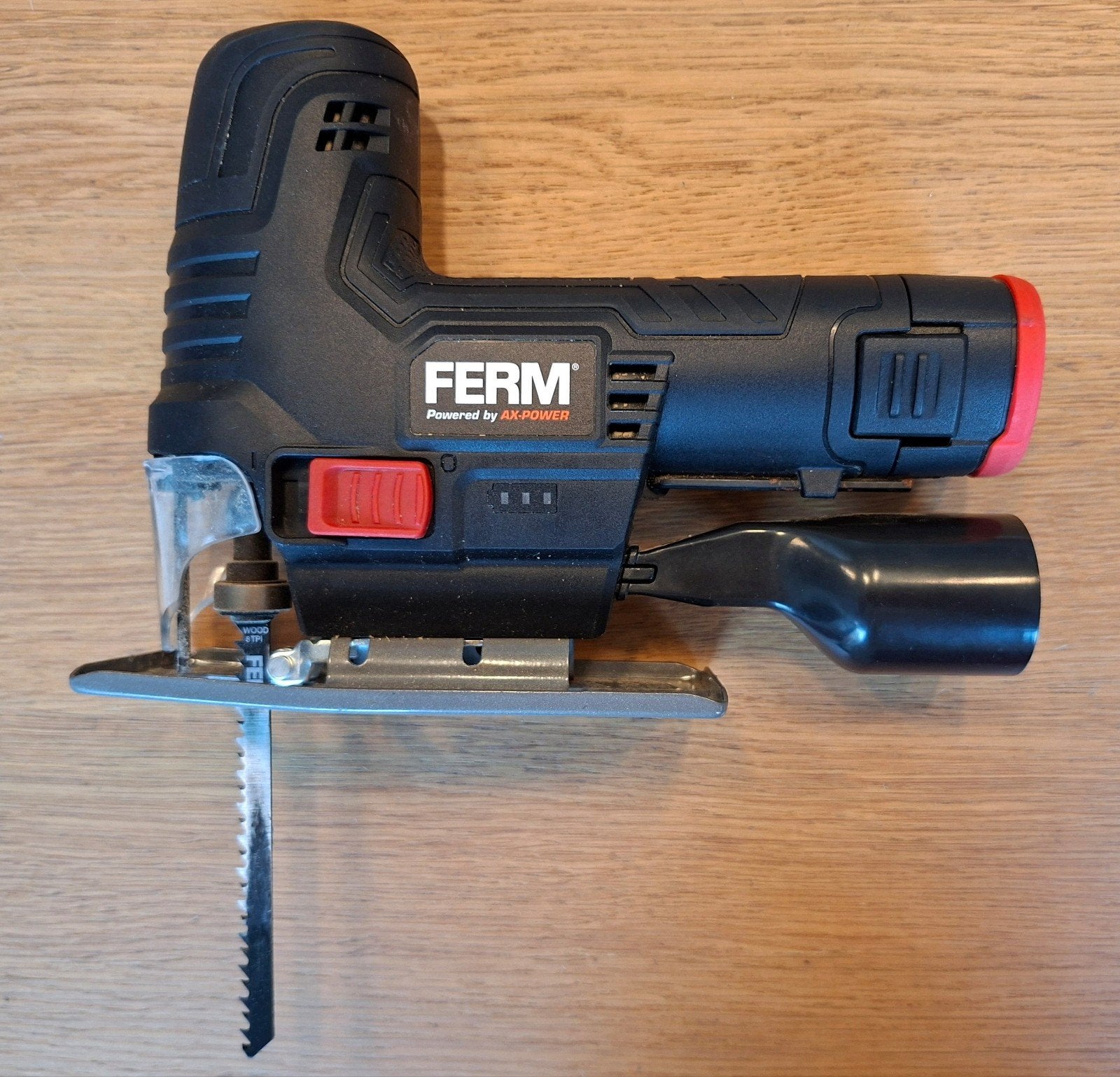 FERM AX-POWER 12V Accu Decoupeerzaag JSM1046, Decoupeerzaag, FERM, Ophalen of Verzenden, Zo goed als nieuw