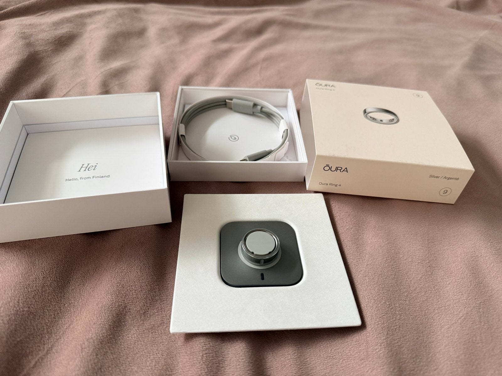 Oura Ring 4 Zilver Maat 9 - Gekocht in Mei 2025, Ophalen, Gebruikt, Zilver