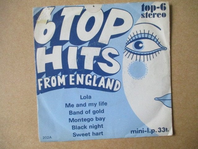 s1563 diverse artiesten - 6 top hits from england 3, Ophalen, Gebruikt, 7 inch, Overige genres
