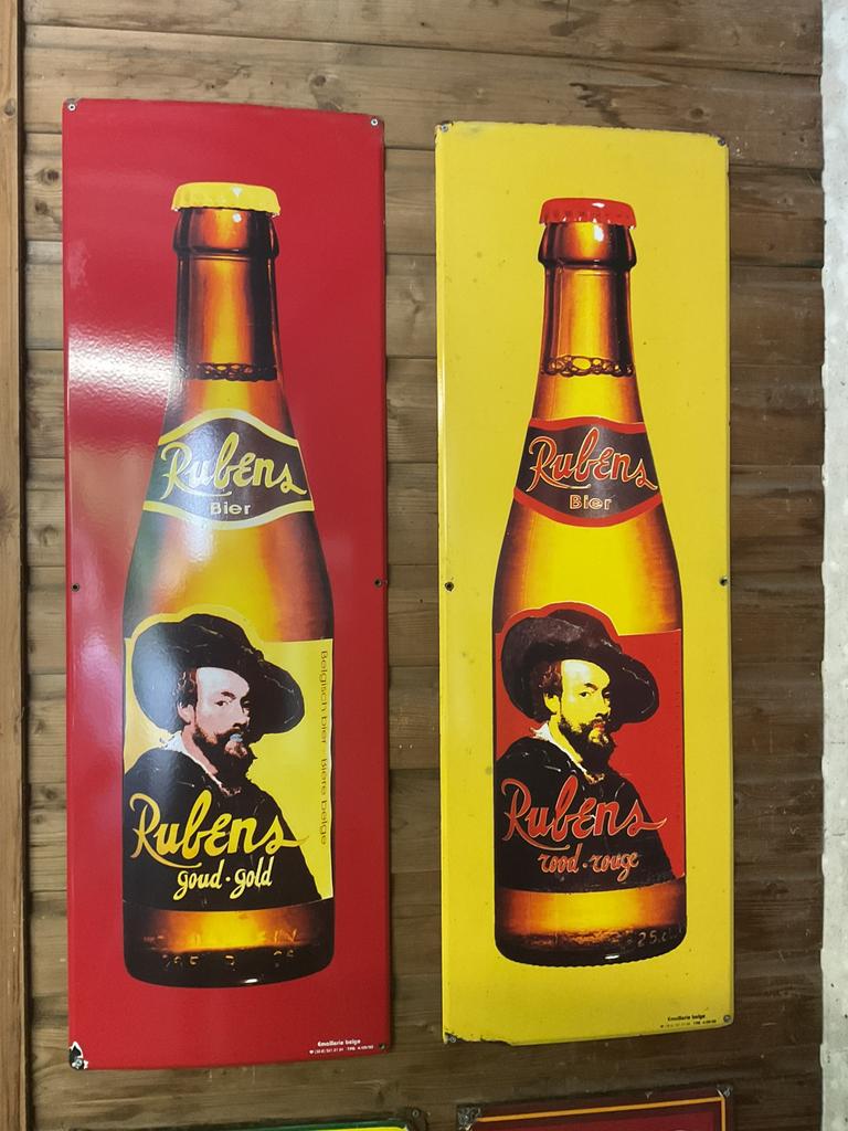 Rubens emaille borden., Verzamelen, Ophalen, Zo goed als nieuw, Reclamebord
