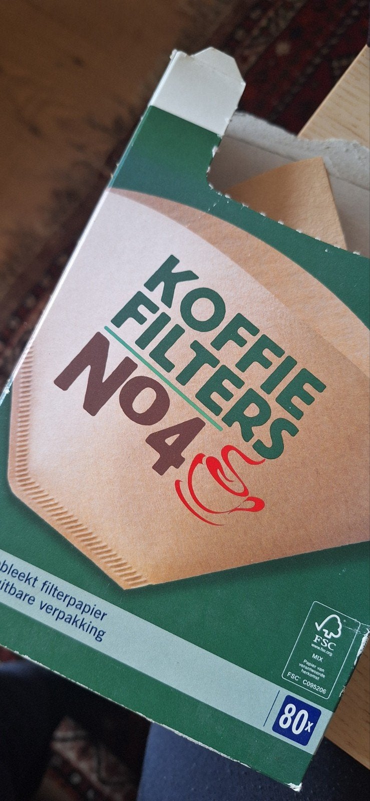 Koffiefilters No.4 - 30 stuks over? GRATIS!, Ophalen, Nieuw, Overige modellen, Gemalen koffie