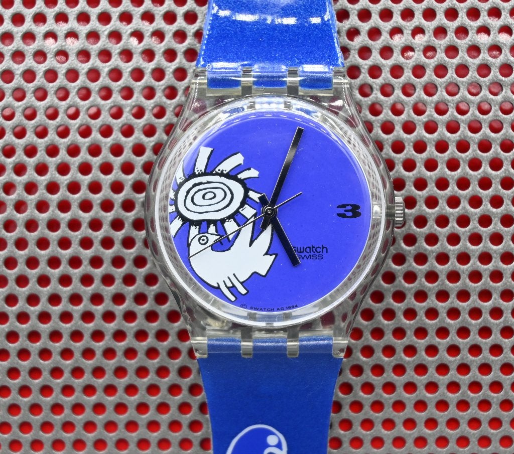 Vintage ART-Swatch uit 1994 "Vive La Paix"-"Corneille" €60,-, Sieraden, Tassen en Uiterlijk, Ophalen of Verzenden, Nieuw
