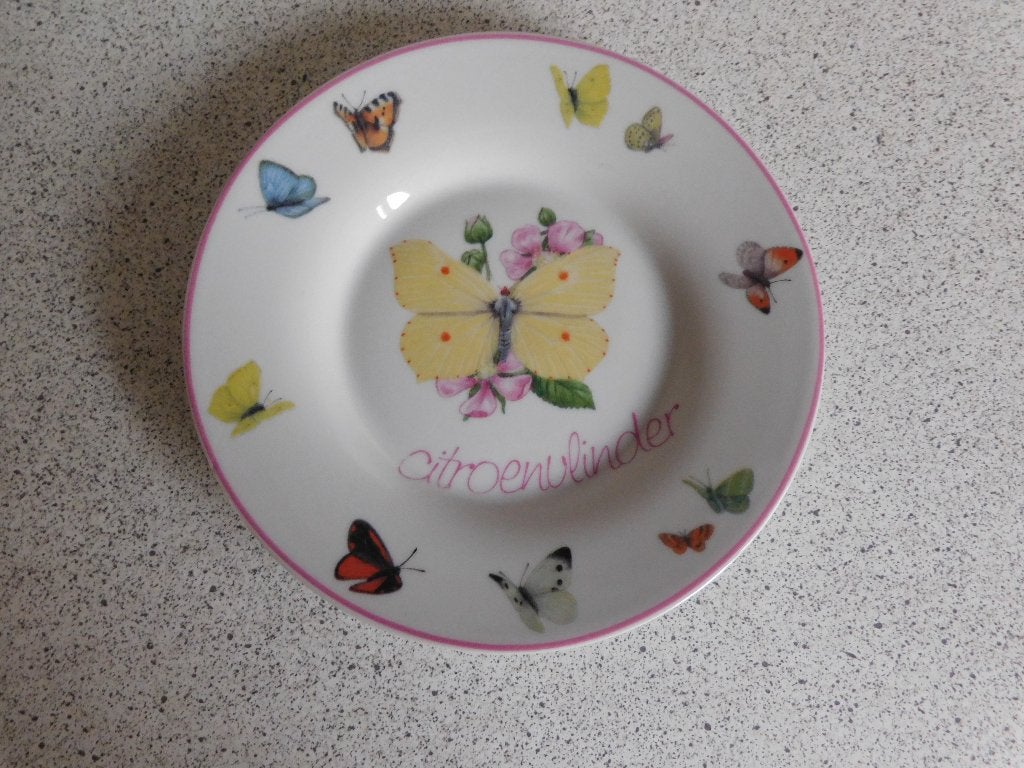 Bord 15 cm. Citroenvlinder THEO, Huis en Inrichting, Keuken | Servies, Ophalen of Verzenden, Zo goed als nieuw, Bord(en), Overige stijlen