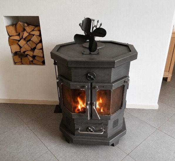 Barbas rosolo Houtkachel, Ophalen, Gebruikt, Hout, Houtkachel