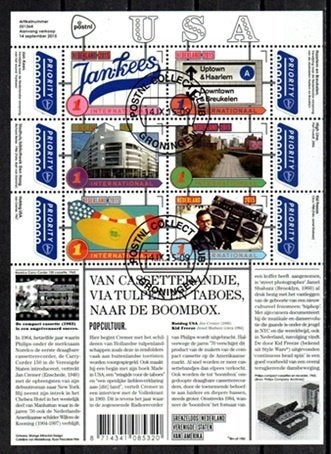 Nederland nr. 3325-30a-c Grenzeloos Nederland-USA gestempeld, Verzenden, Na 1940, Gestempeld
