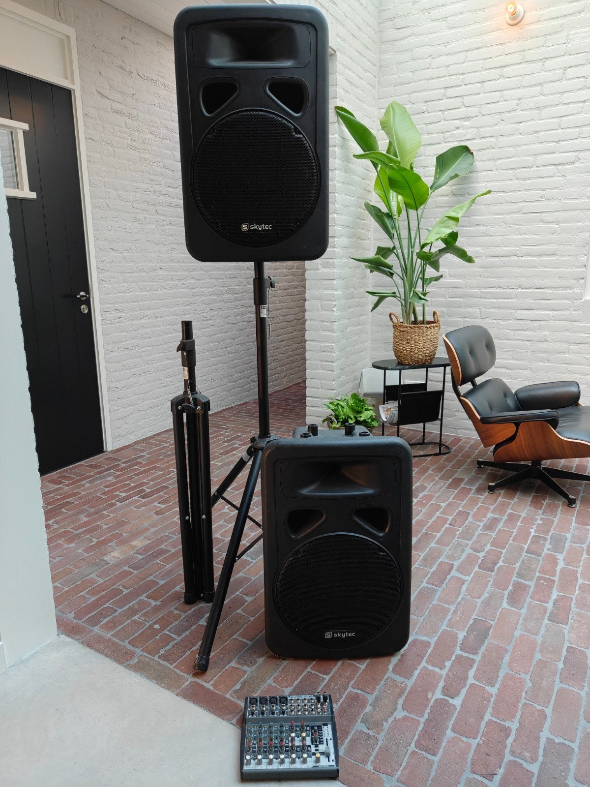 Skytec Party Speaker Set, Behringer Mengpaneel, Bluetooth, Gebruikt, Party speaker, Bluetooth, Ophalen