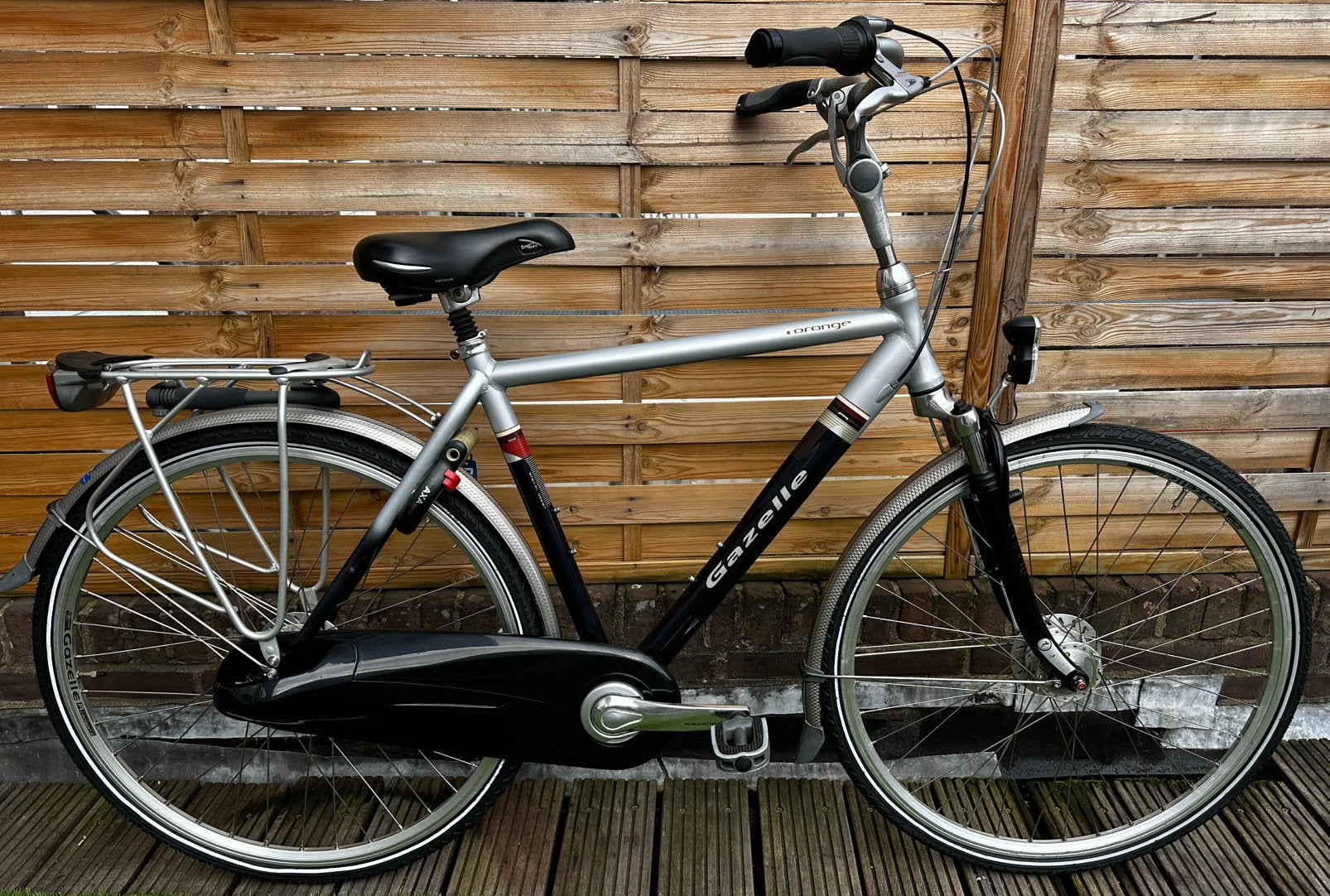Gazelle Orange 28 Inch Herenfiets - N7 - 53CM - Zilver zwart, Ophalen, Versnellingen, Zo goed als nieuw, Schijfrem