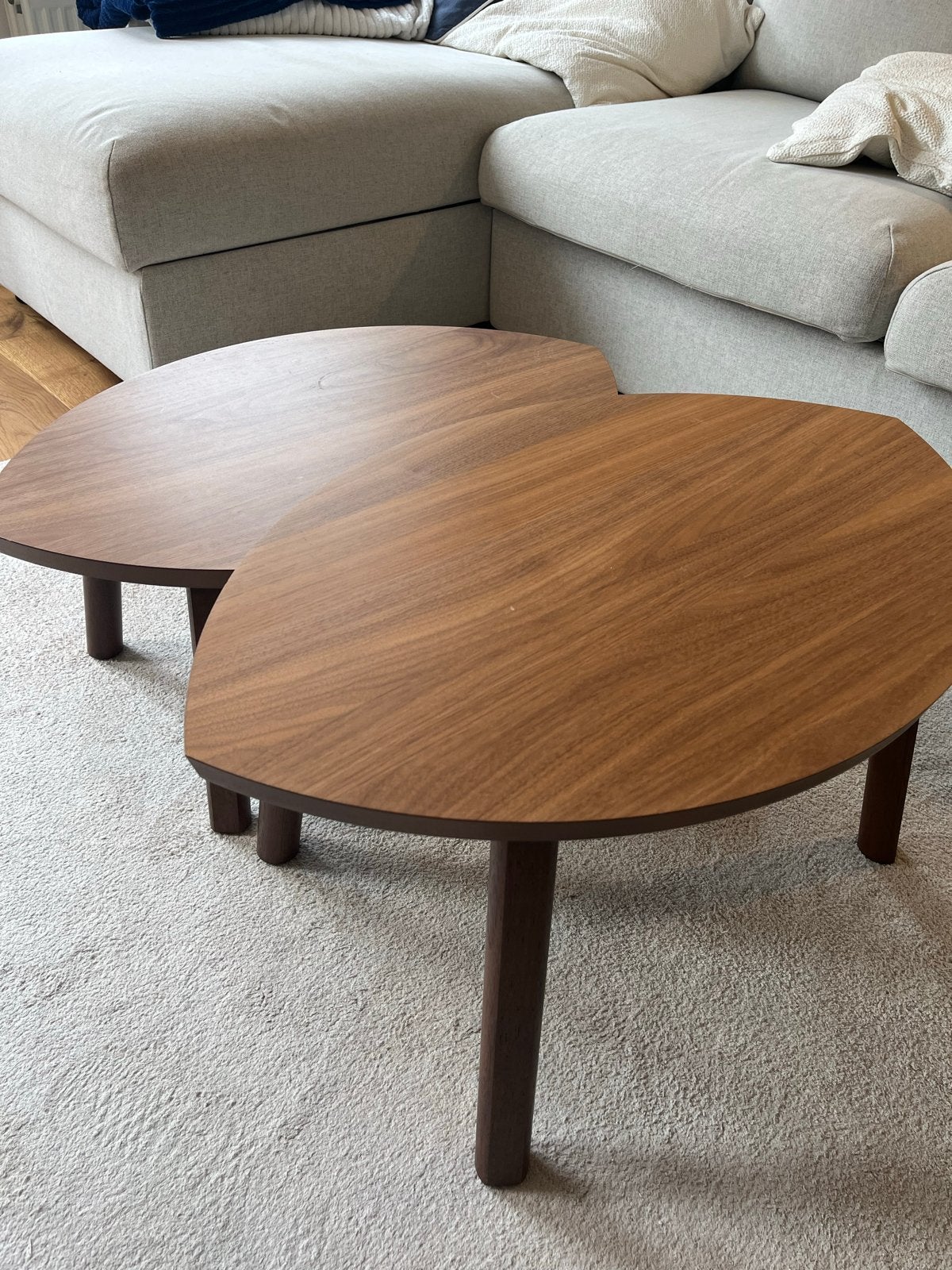 Set van 2 IKEA Stockholm salontafels, Ophalen, Minder dan 45 cm, Gebruikt, 55 tot 75 cm