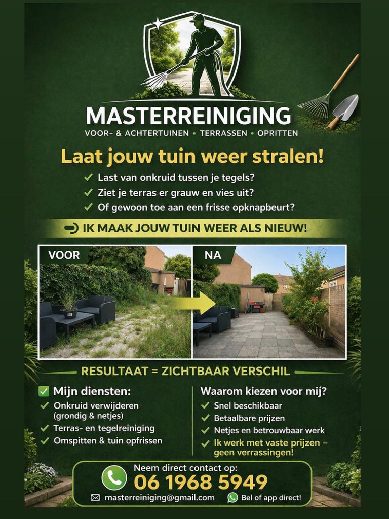 Tuinonderhoud & reiniging – snel en betaalbaar, Diensten en Vakmensen, Tuinmannen en Stratenmakers, Tuinonderhoud of Snoeiwerk