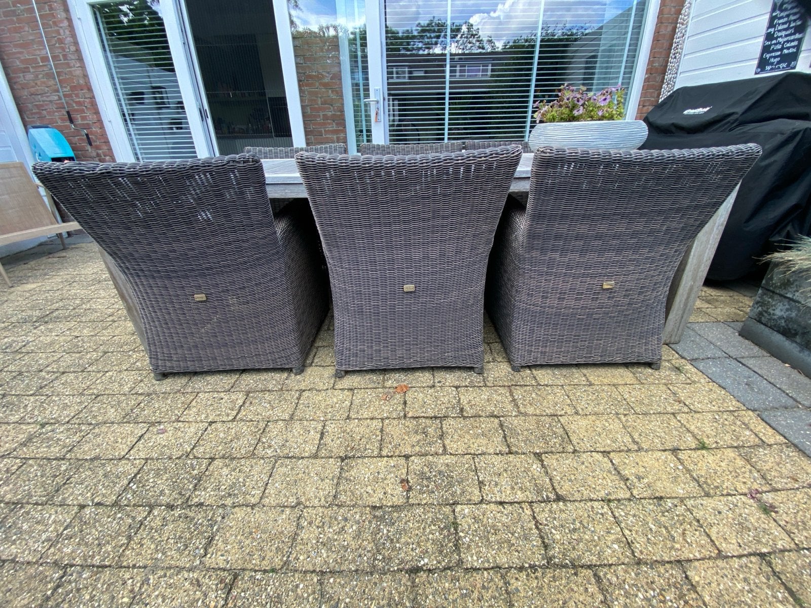 6 Bellagio tuinstoelen van wicker, Ophalen, Gebruikt, Wicker
