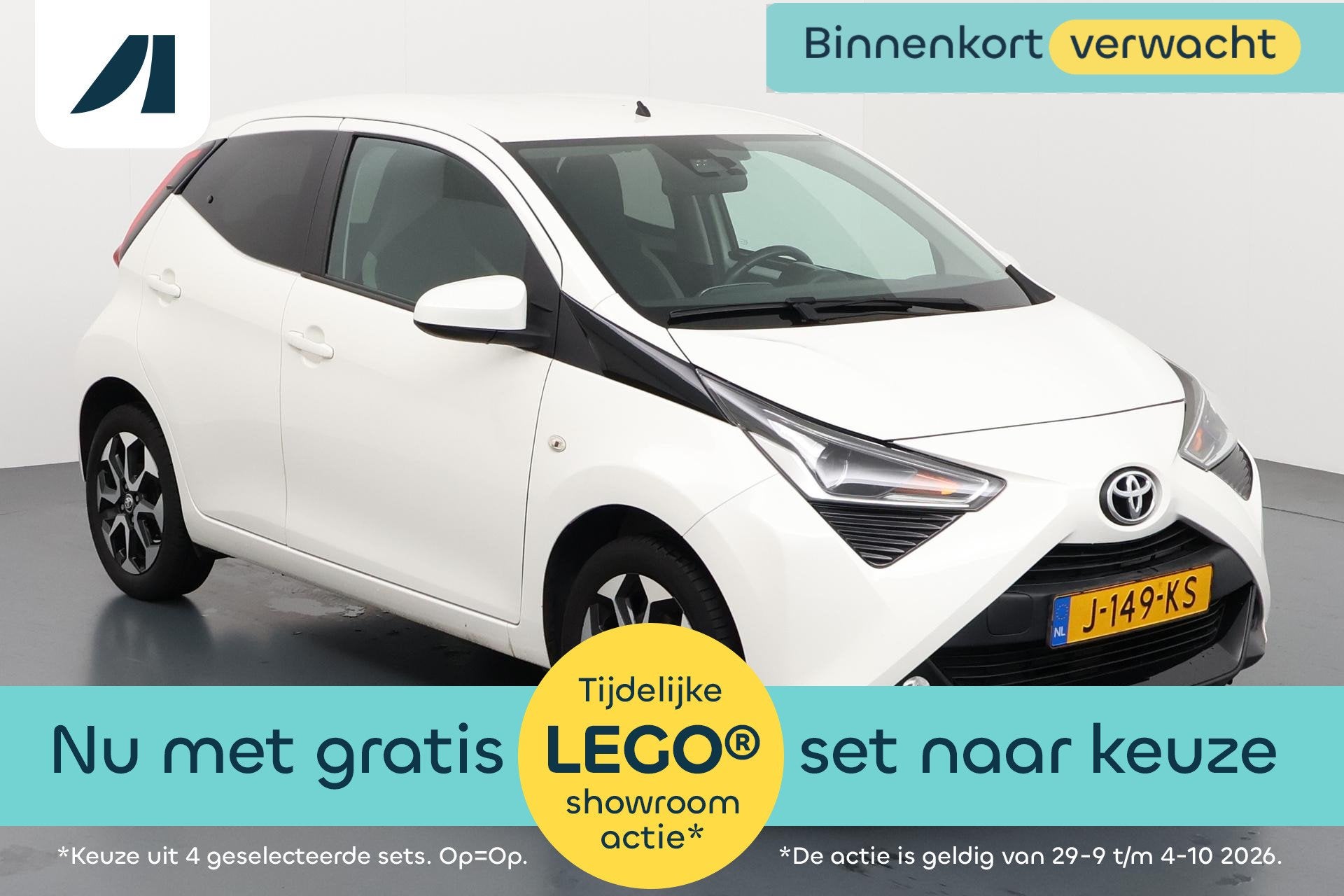 Toyota Aygo 1.0 VVT-i x-joy Handzaam, zuinig en verrassend c, Postbus 212
4940 AE  Raamsdonksveer, NL, Wit, Handgeschakeld, Toyota