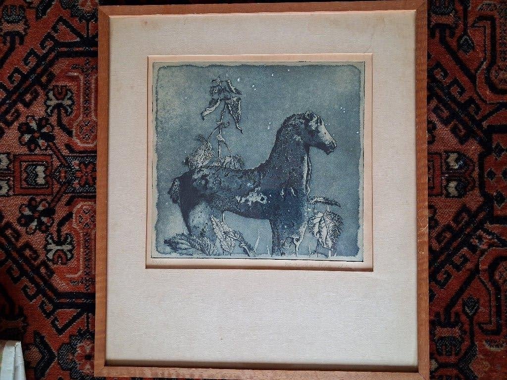pentekening, Ophalen of Verzenden, Tekening, Pentekening, Ingelijst