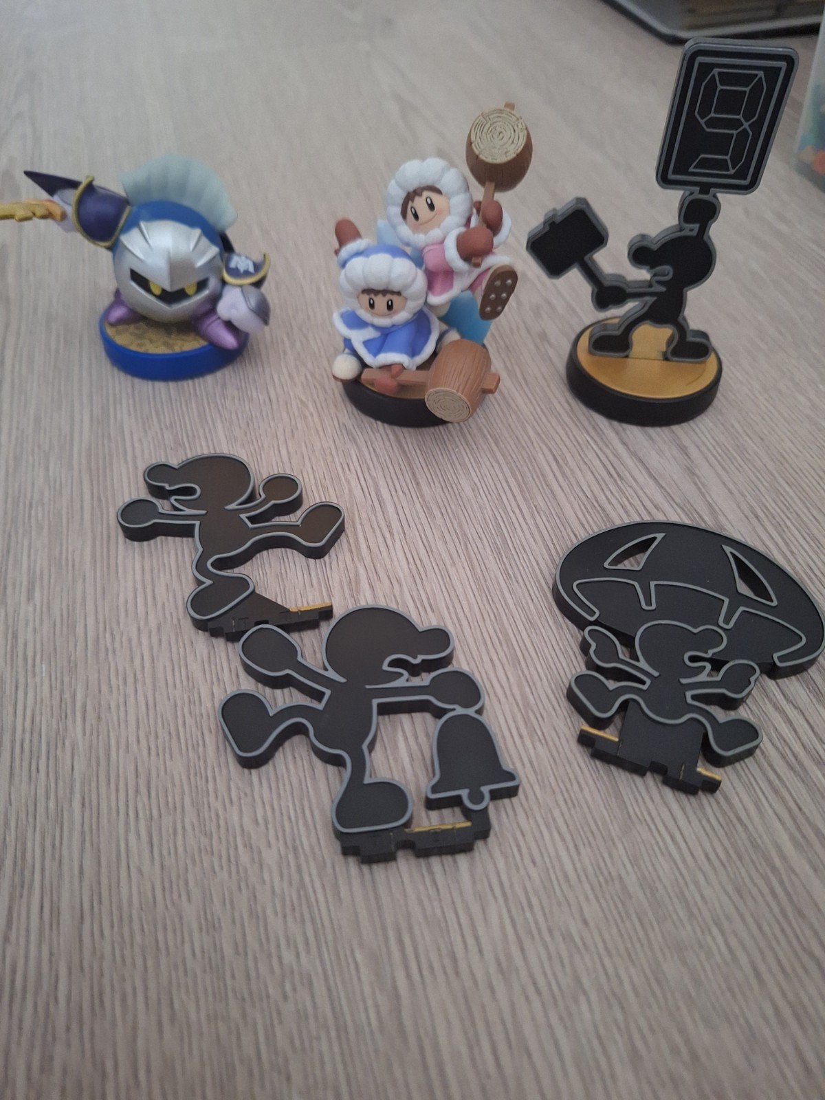 3 Amiibo figuren met doos -Meta Knight, Ice Climbers, Mr. Ga, Ophalen of Verzenden, Gebruikt
