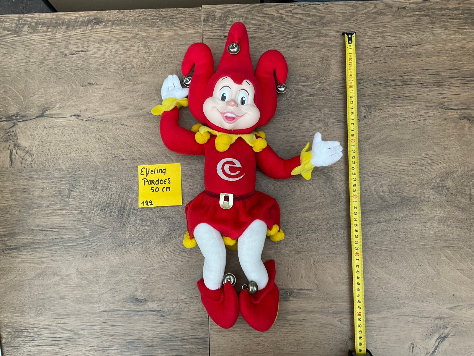 Gebruikte grote Pardoes pop stof en kunststof Efteling 50cm, Ophalen, Gebruikt, Beeldje of Poppetje