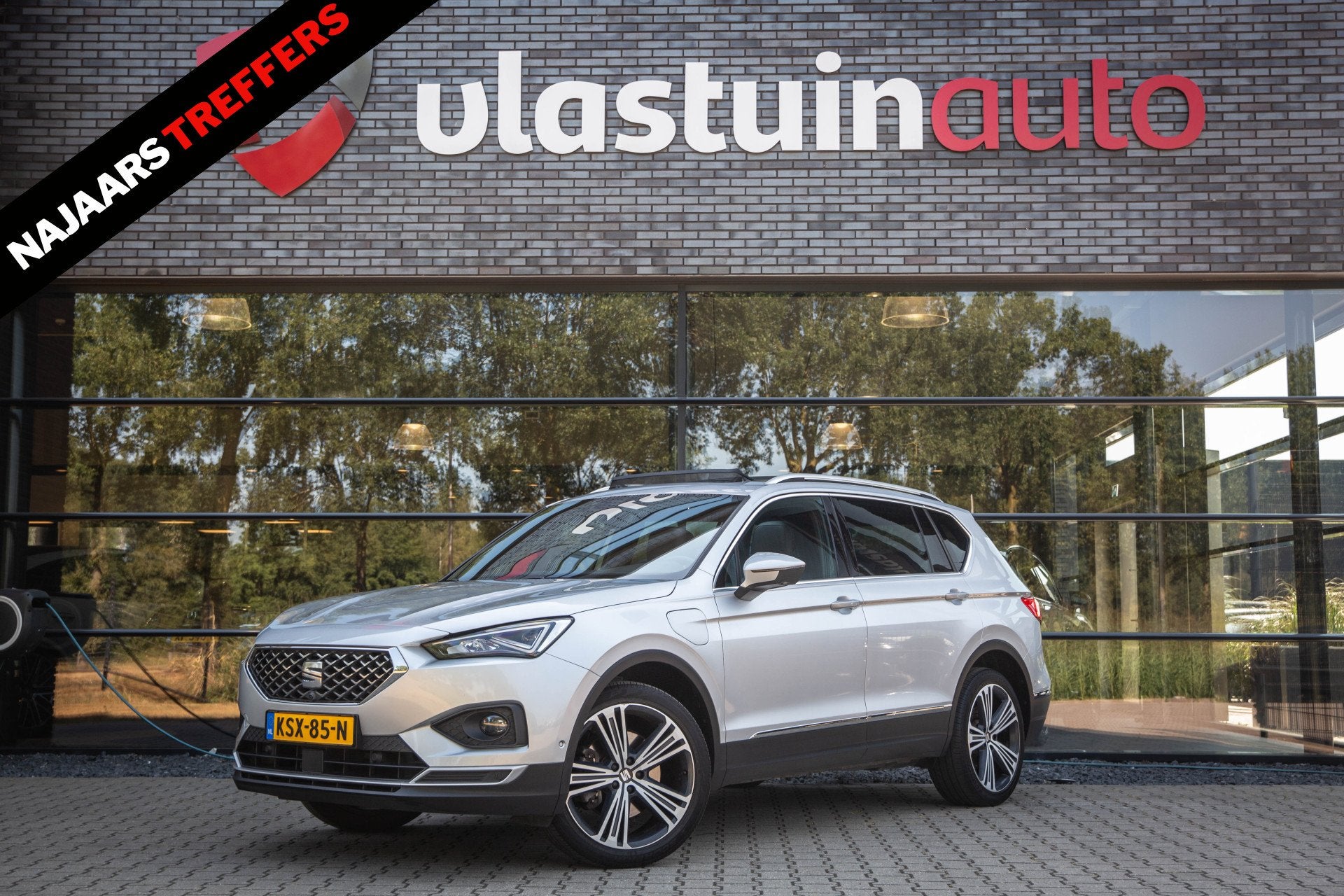 SEAT Tarraco 1.4 TSI e-Hybrid PHEV Xcellence , SOH 91,1%, El, Auto's, Gebruikt, Leder en Stof, Grijs, Hybride Elektrisch/Benzine