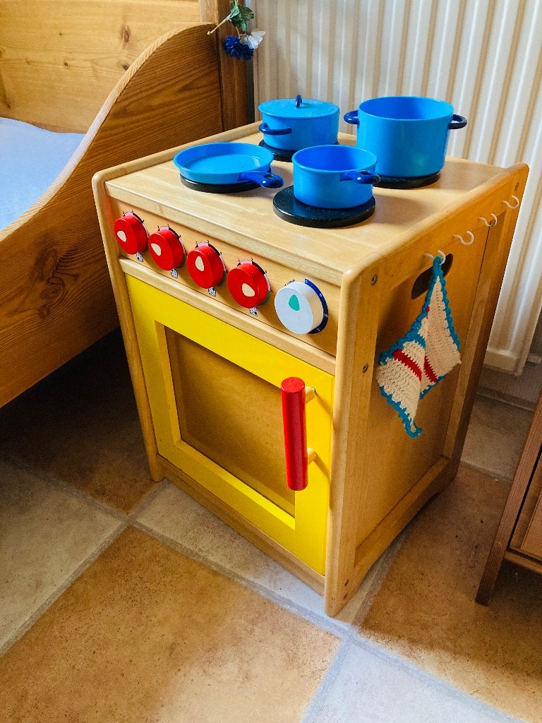 Houten kinder fornuisje, Ophalen of Verzenden, Gebruikt, Hout, Speelkeuken