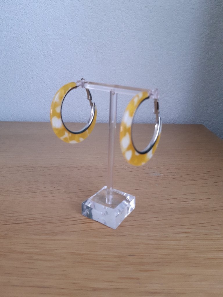 Oorbellen, Sieraden, Tassen en Uiterlijk, Oorbellen, Overige materialen, Hangers, Geel, Nieuw