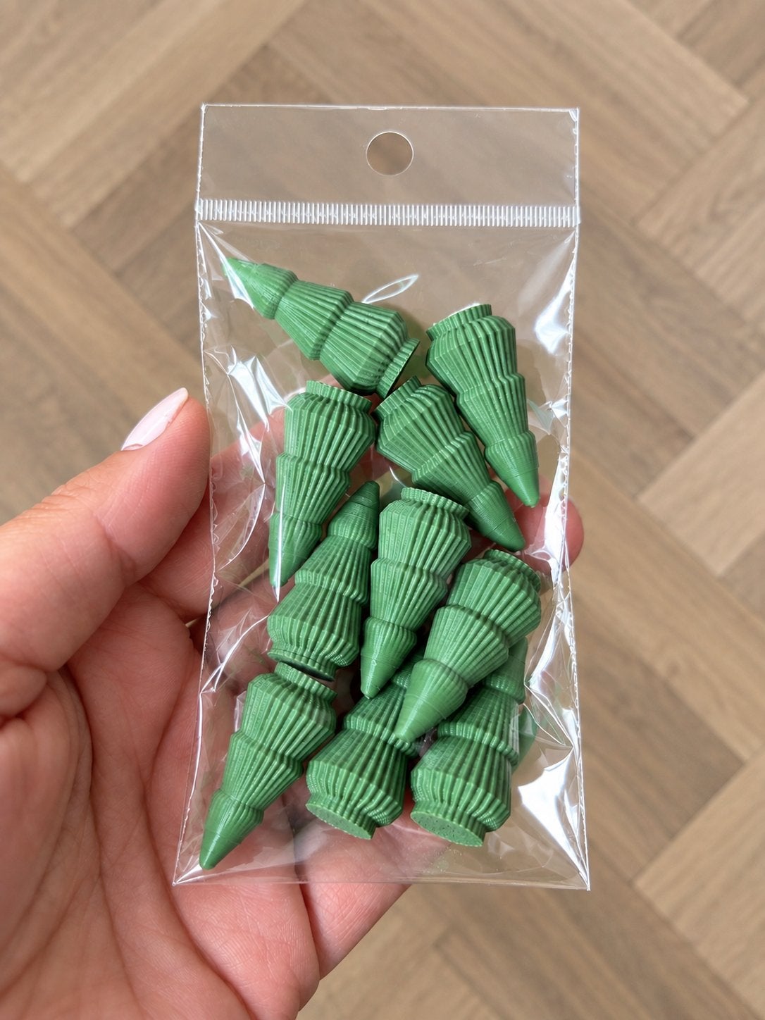Zakje met 10 groene bomen voor herfststukjes knutselen, Groen, Nieuw, Kunststof, Overige merken