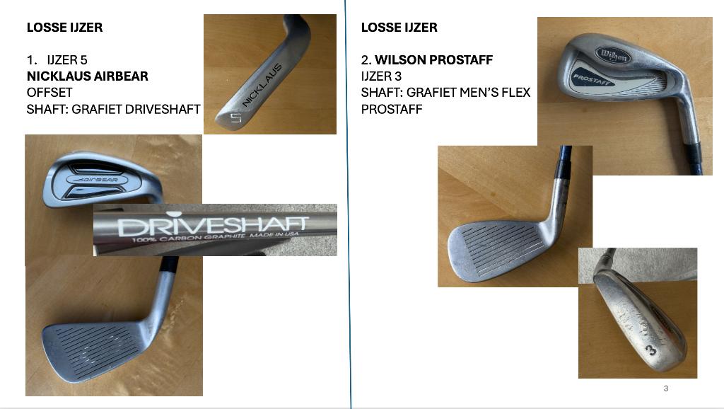 Twee losse ijzers 3 & 5, Ophalen of Verzenden, Gebruikt, Club, Overige merken