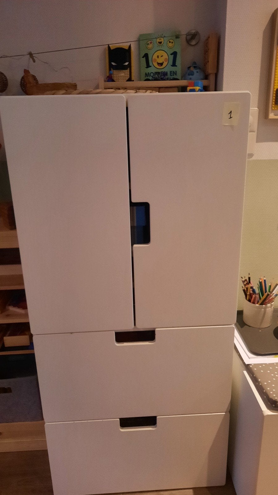 Ikea Stuva witte kasten met lades en deuren, Ophalen, Gebruikt, 100 tot 150 cm, 25 tot 50 cm