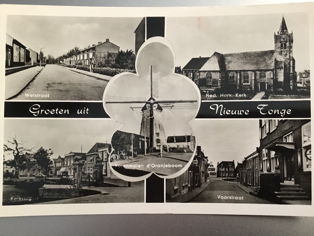 Oude ansicht Nieuwe Tonge Welstraat,Kerkring,Voorstraat 1962, Verzamelen, Ansichtkaarten | Nederland, Ophalen of Verzenden, 1960 tot 1980