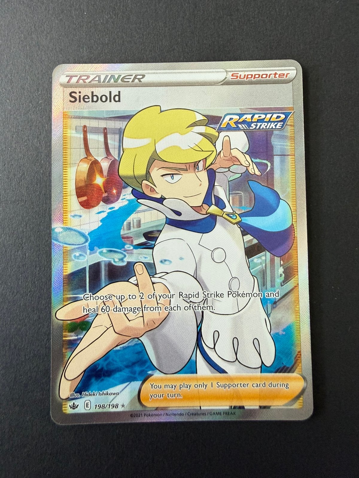 Chilling Reign 198/198 Siebold, Hobby en Vrije tijd, Verzamelkaartspellen | Pokémon, Ophalen of Verzenden, Nieuw, Losse kaart