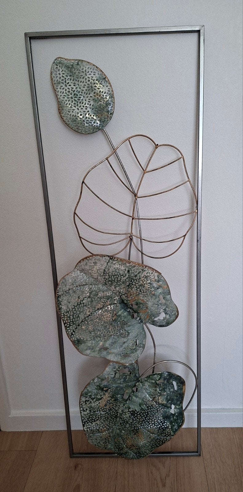 Muurdecoratie metaal. 30 bij 90 cm, Ophalen, Zo goed als nieuw