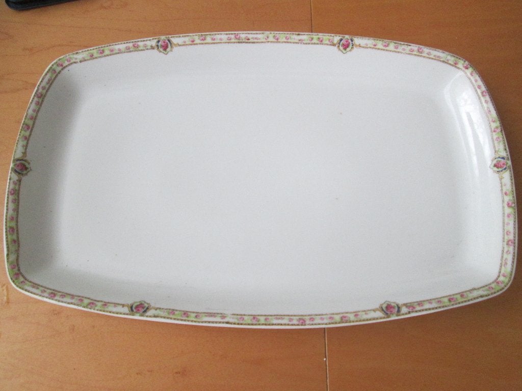 Fraureuth Duitsland grote Vintage Porseleinen schaal, Gebruikt, Porselein of Keramiek, Schaal, Ophalen of Verzenden