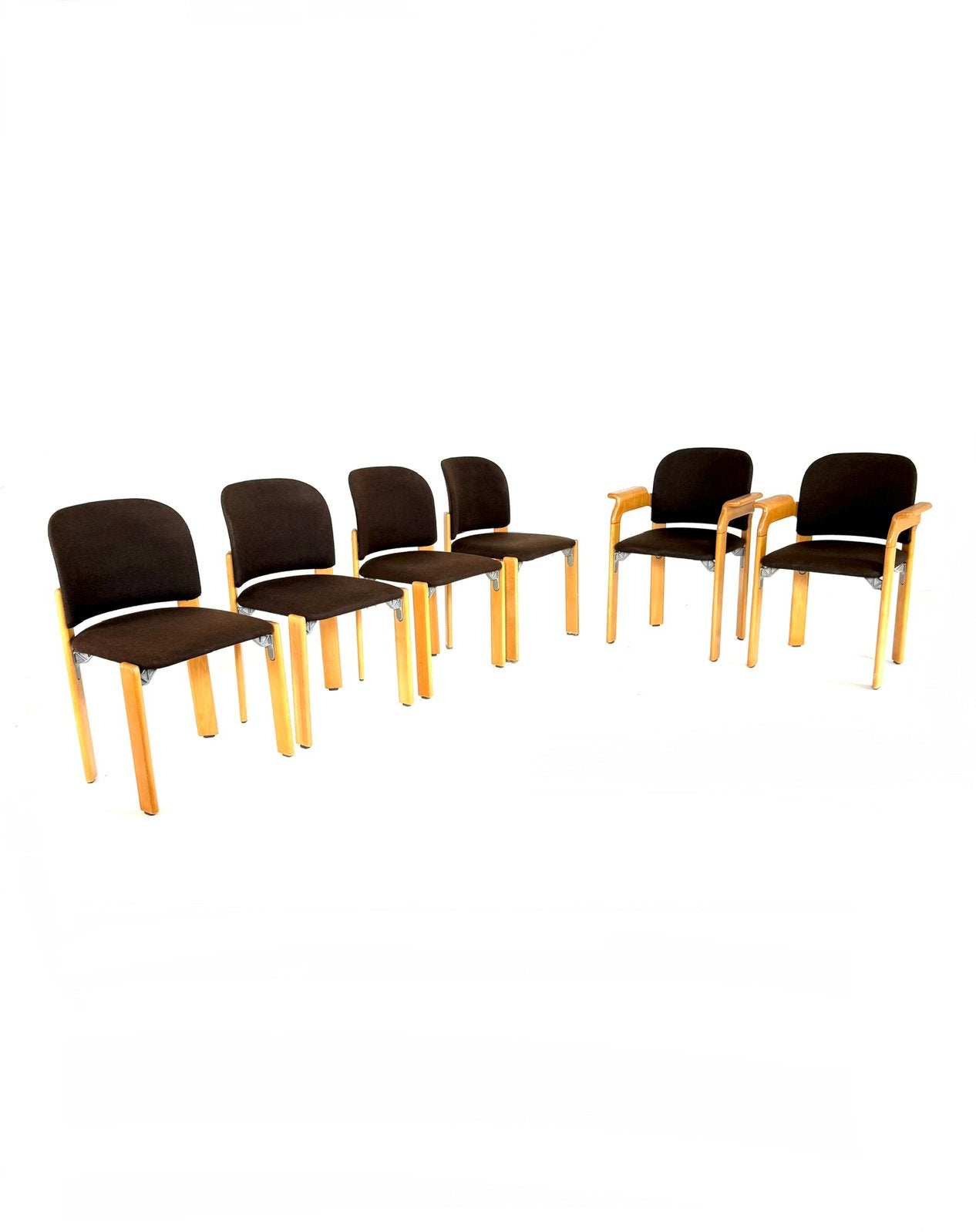 6x vintage eetkamerstoelen Bruno Rey, Dietiker ‘70, Huis en Inrichting, Hout, Kusch & Co, Ophalen of Verzenden, Vijf, Zes of meer stoelen