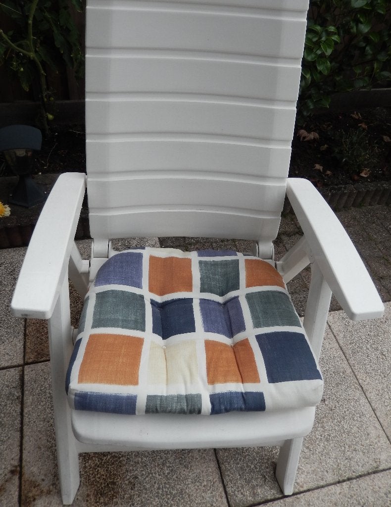 2 Tuinstoelkussens 45 x 45 x 5 cm, Tuin en Terras, Tuinmeubel-accessoires, Ophalen of Verzenden, Gebruikt