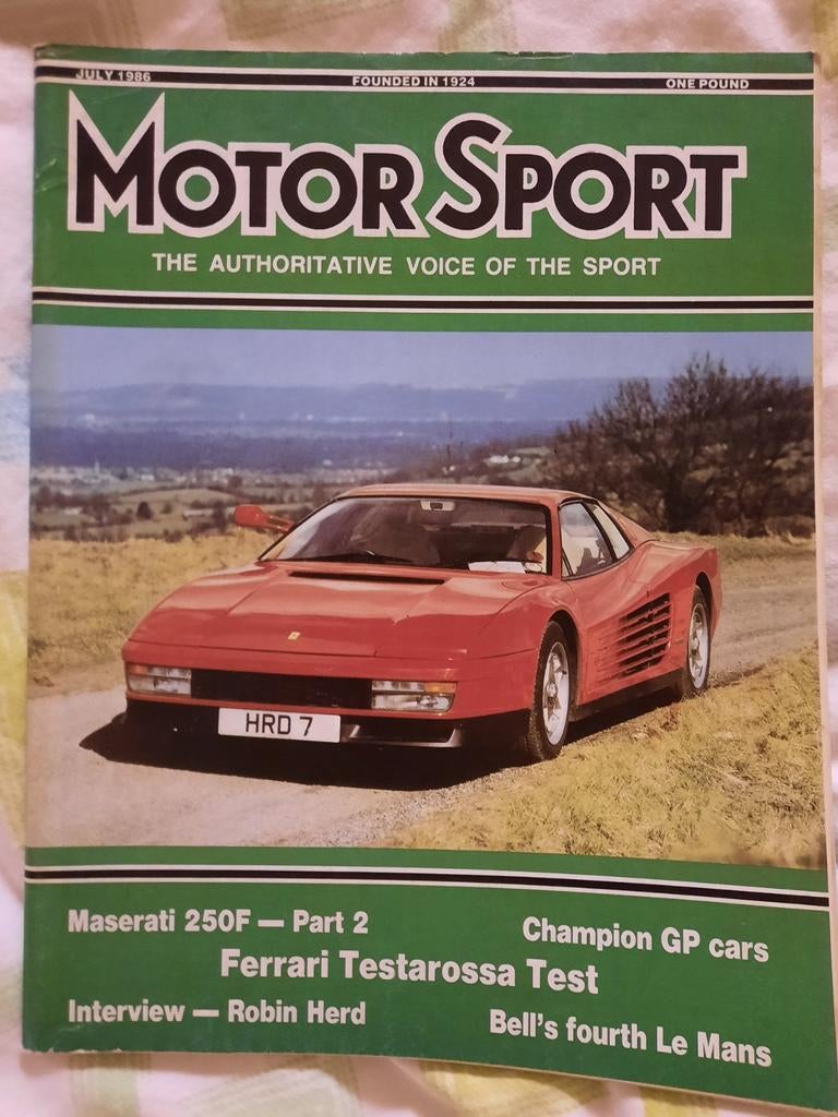 Motor Sport juli 1986 met Ferrari Testarossa, Ophalen of Verzenden