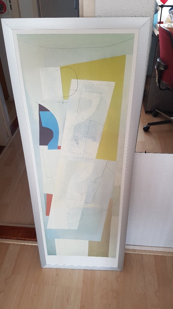 SCHILDERIJ  ""YELLOW TREVOSE"", Ophalen, Paneel, Abstract, Overige technieken