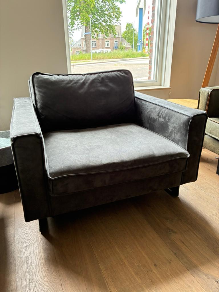 Fauteuil Ecoleer Antraciet, Ophalen, 100 cm, Eenpersoons, Zo goed als nieuw