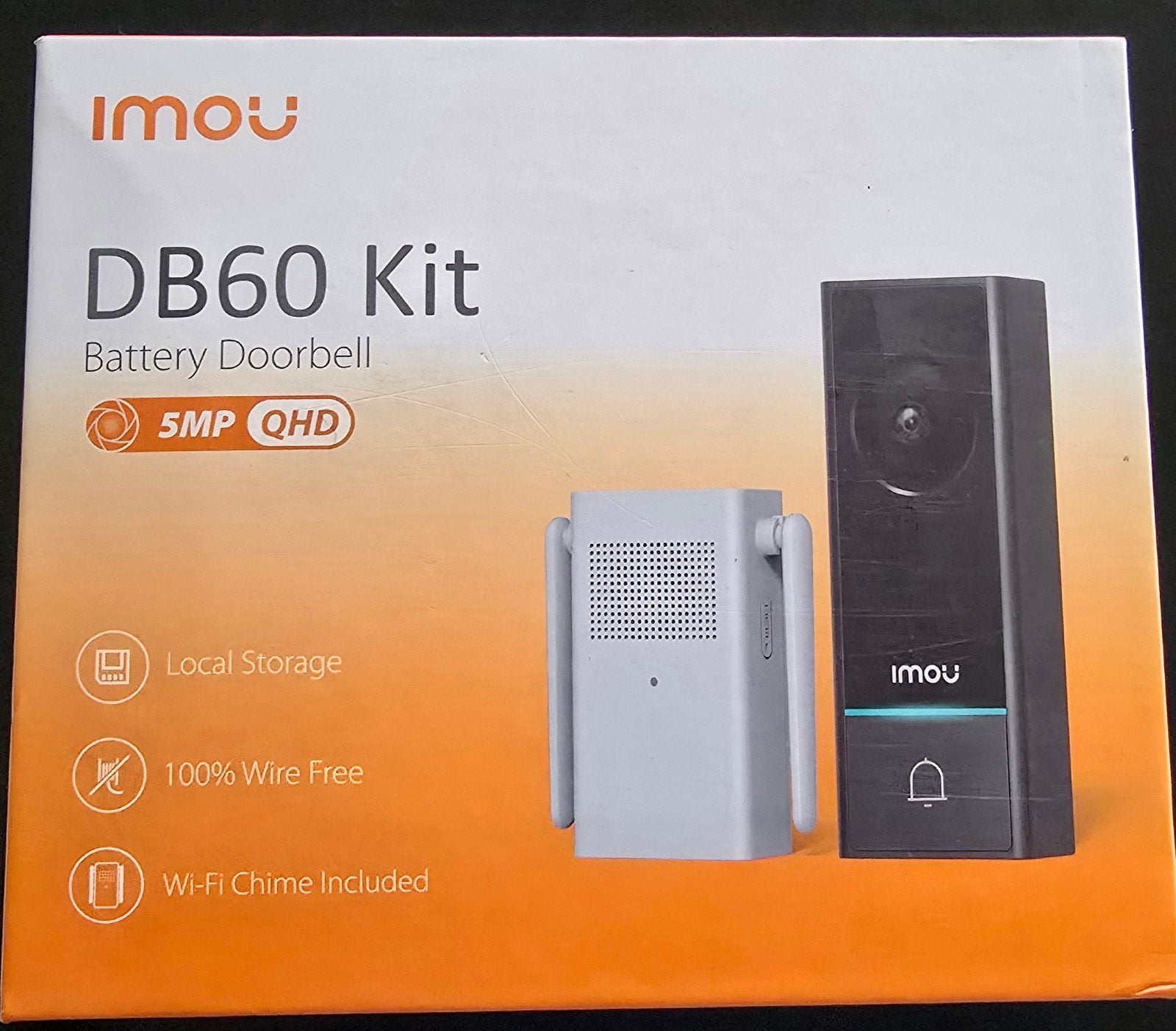 Imou DB60 Kit Batterij Deurbel 5MP QHD Draadloos, Ophalen of Verzenden