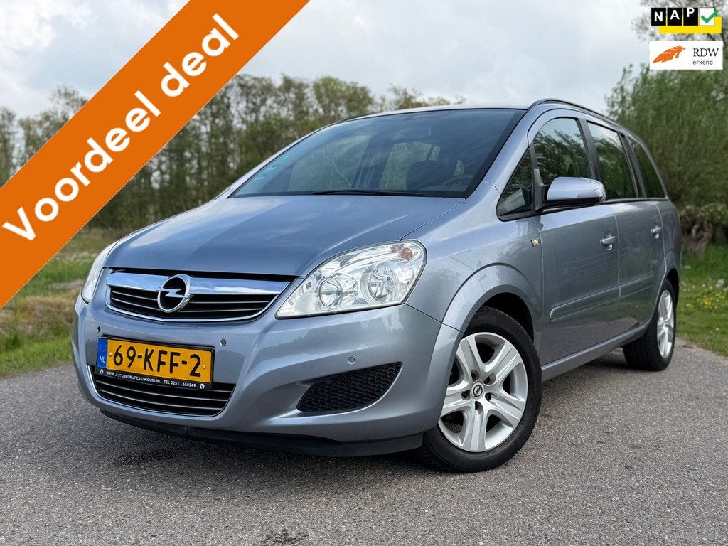 Opel Zafira 1.8 Cosmo / 7 Persoons / NAP / Radio-cd Speler /, Auto's, Voorwielaandrijving, Stof, Gebruikt, Zwart
