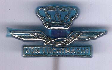 Kon. Luchtmacht blauw plastic speldje ( P_068), Verzenden, Nieuw, Stad of Land, Speldje of Pin