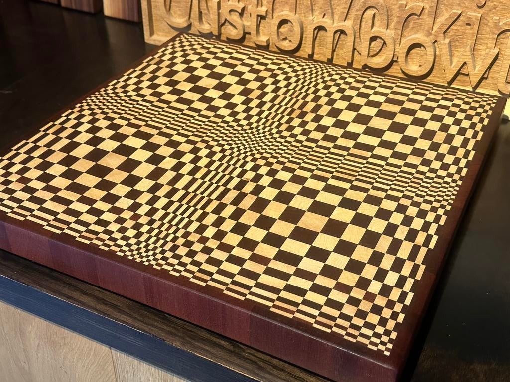 Unieke 3D handgemaakte eindnerf snijplank, Huis en Inrichting, Keuken | Keukenbenodigdheden, Nieuw, Snij-/serveerplank, Overige merken