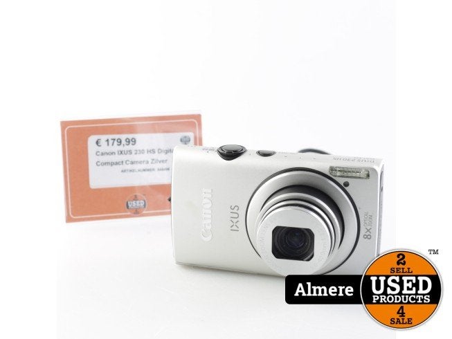 Canon IXUS 230 HS Digitale Compact Camera Zilver, Canon, Zo goed als nieuw, Support@canon.com, 30-2, Shimomaruko 3-chome, Ohta-ku
Tokyo 146-8501
Japan