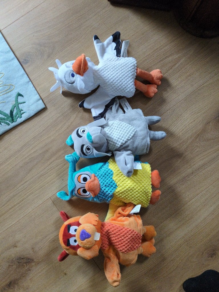 4 Fabeltjeskrant handpoppen: Uil, Ooievaar, Wolf, Bever, Ophalen, Gebruikt, Overige typen