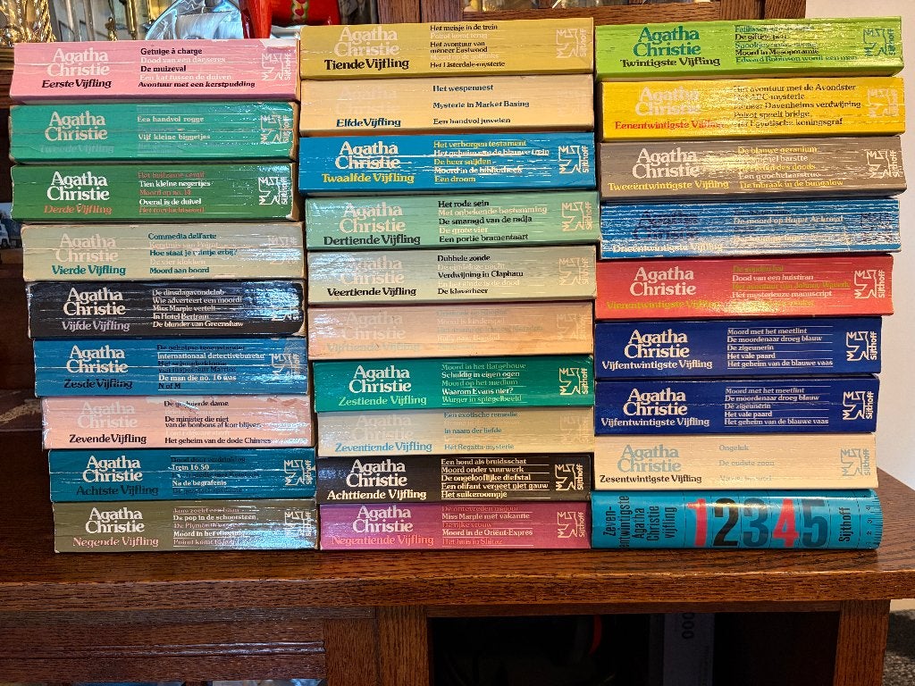 Complete serie vijflingen Agatha Christie + 1 extra, Boeken, Ophalen, Gelezen, Agatha Christie